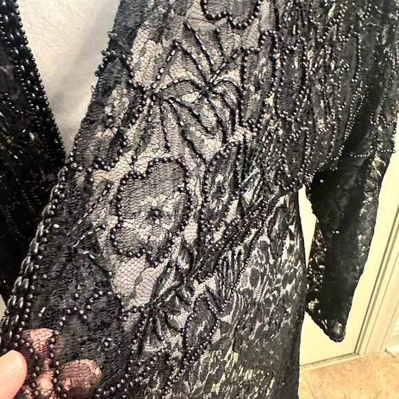 Elegant Vintage Black Lace Cardigan NWT - Picture 2 of 4